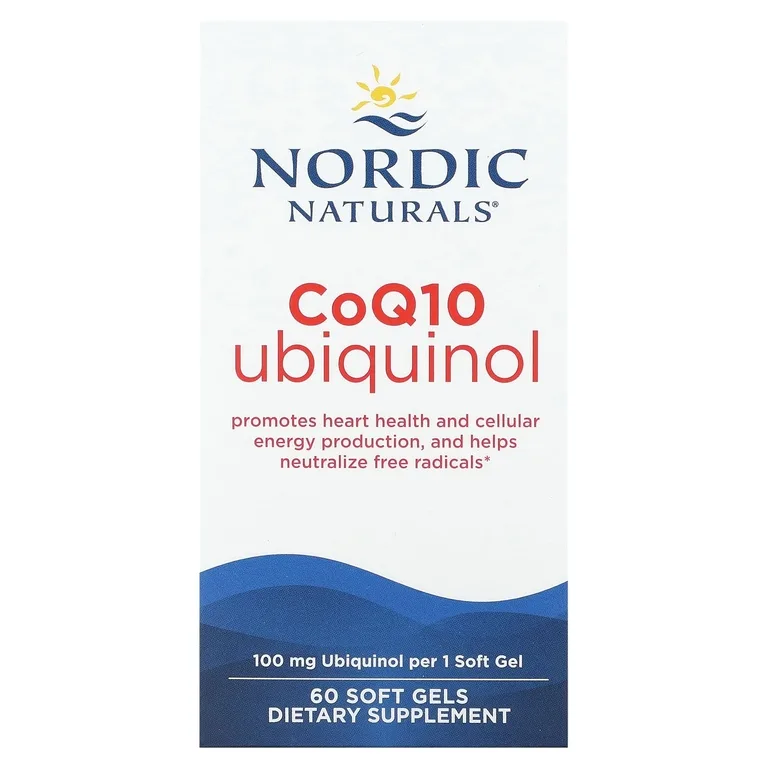 Nordic Naturals, убихинол, 100 мг, 60 желатиновых капсул