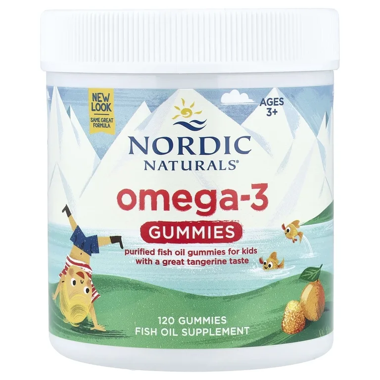 Nordic Naturals, жевательная омега-3, для детей от 3 лет, со вкусом мандарина, 120 жевательных таблеток