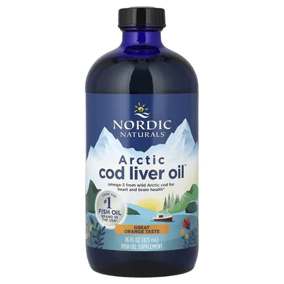 Nordic Naturals, Жир из печени арктической трески, со вкусом апельсина, 1060 мг, 473 мл (16 жидк. унций)