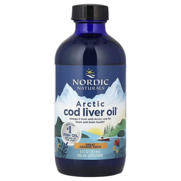 Nordic Naturals, жир из печени дикой арктической трески, со вкусом апельсина, 1060 мг, 237 мл (8 жидк. унций)