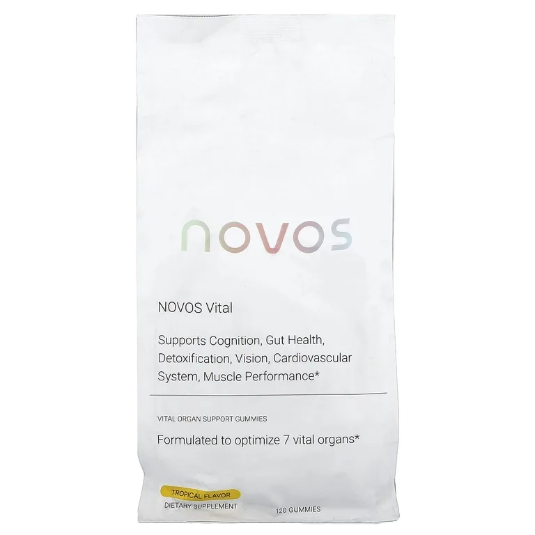 NOVOS, Novos Vital Gummies, тропические фрукты, 120 жевательных таблеток
