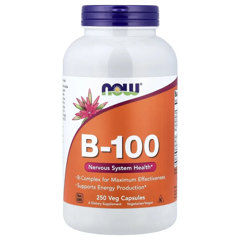 NOW Foods, B-100, 250 растительных капсул