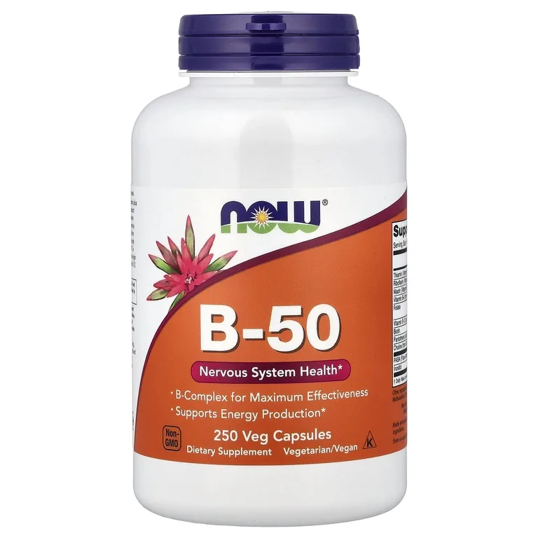 NOW Foods, B-50, 250 растительных капсул