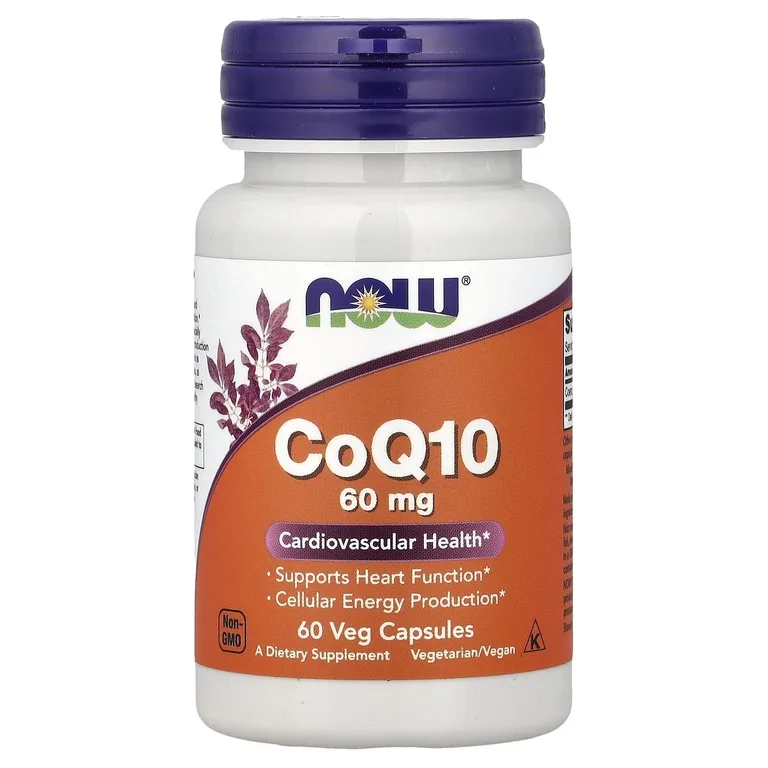 NOW Foods, CoQ10, 60 мг, 60 растительных капсул