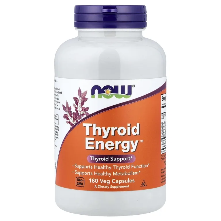 NOW Foods, добавка для здоровья щитовидной железы, 180 растительных капсул