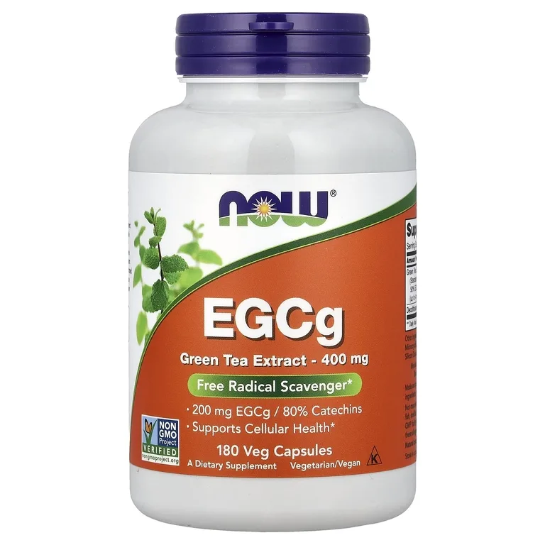 NOW Foods, экстракт зеленого чая, 400 мг, 180 растительных капсул