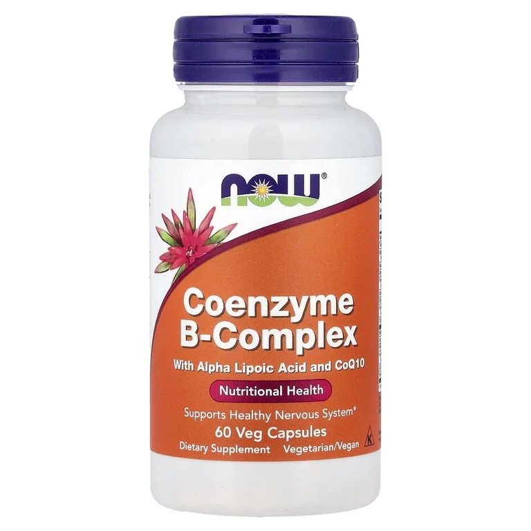 NOW Foods, комплекс коферментов группы B, 60 вегетарианских капсул