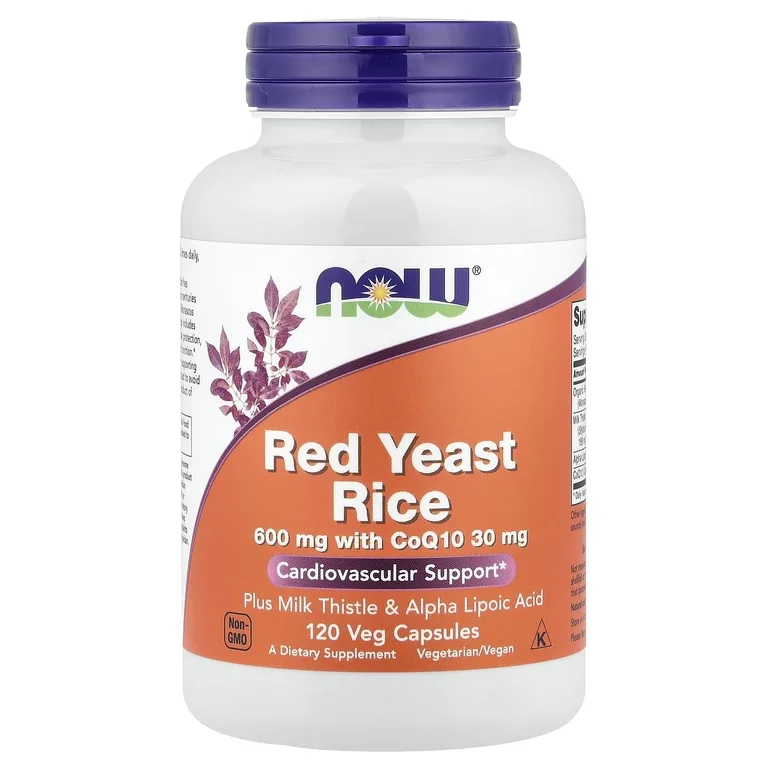 NOW Foods, Красный дрожжевой рис, 120 растительных капсул