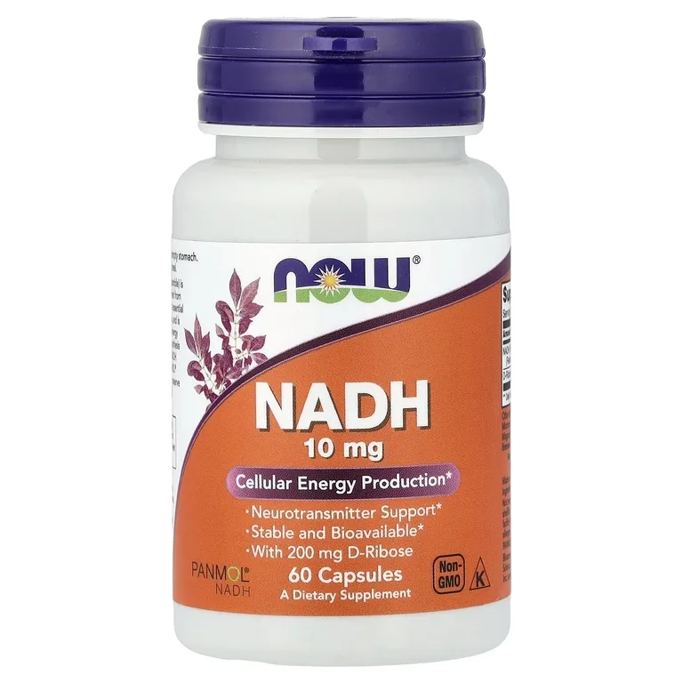 NOW Foods, НАДН, 10 мг, 60 капсул