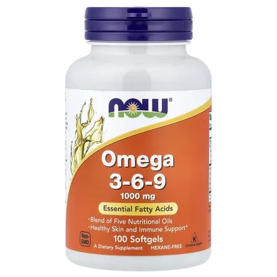 NOW Foods, омега-3-6-9, 100 капсул