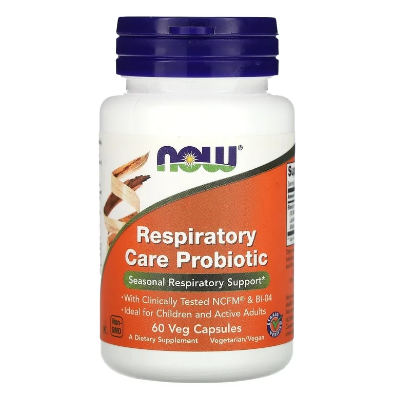 NOW Foods, пробиотик для поддержки дыхательной системы, 60 растительных капсул