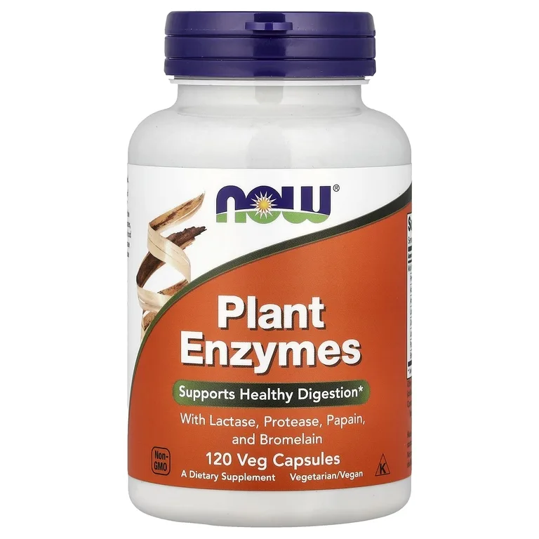 NOW Foods, Растительные ферменты, 120 растительных капсул