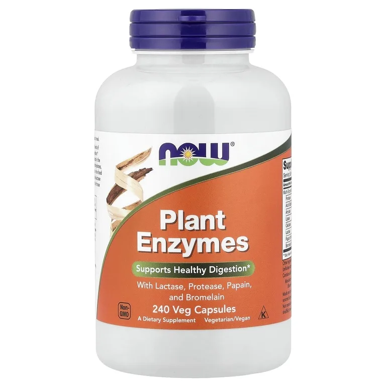 NOW Foods, растительные ферменты, 240 вегетарианских капсул