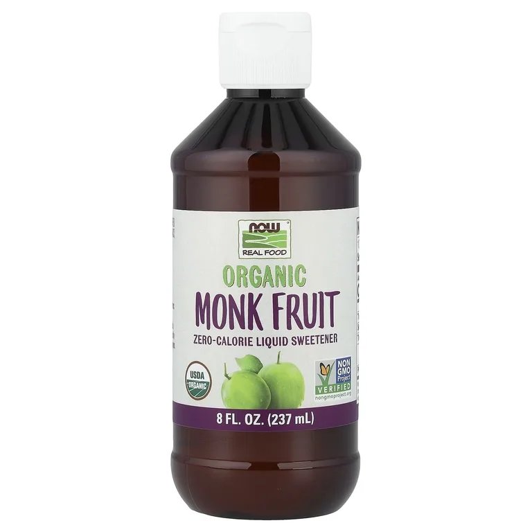 NOW Foods, Real Food, органический архат, жидкий подсластитель с нулевой калорийностью, 237 мл (8 жидк. унций)