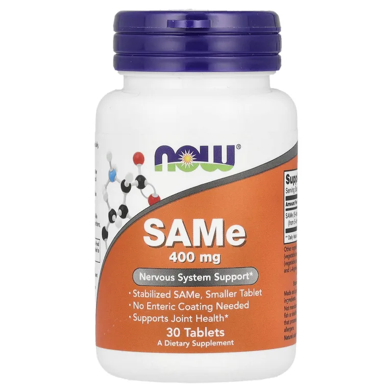 NOW Foods, S-аденозилметионин, 400 мг, 30 таблеток