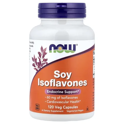 NOW Foods, соевые изофлавоны, 120 растительных капсул