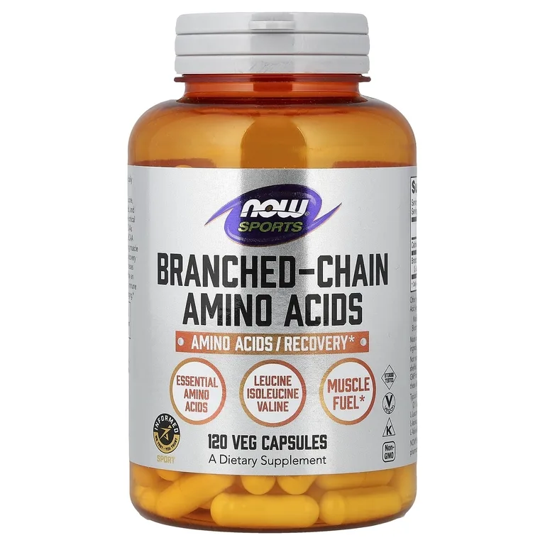 NOW Foods, Спорт, аминокислоты с разветвленной цепью, 120 растительных капсул (650 мг в 1 капсуле)