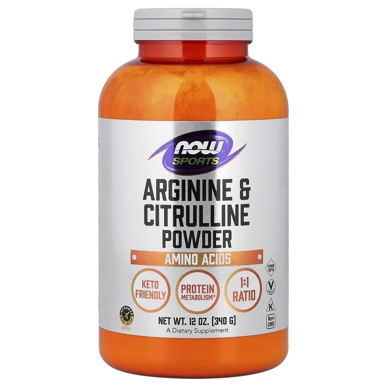 NOW Foods, Спорт, аргинин и цитруллин в форме порошка, 340 г (12 унций)