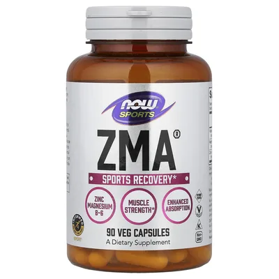 NOW Foods, Спорт, добавка с цинком и магнием ZMA®, 90 растительных капсул