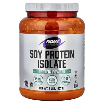 NOW Foods, Спорт, изолят соевого белка, натуральный, с нейтральным вкусом, 907 г (2 фунта)