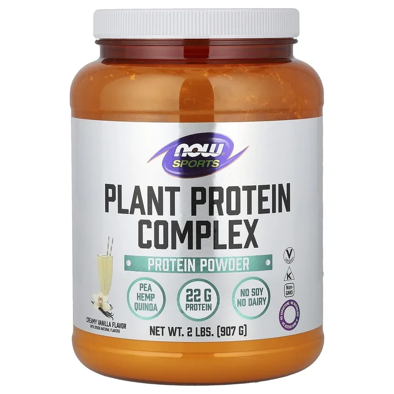NOW Foods, Спорт, комплекс растительных белков, сливочная ваниль, 907 г (2 фунта)