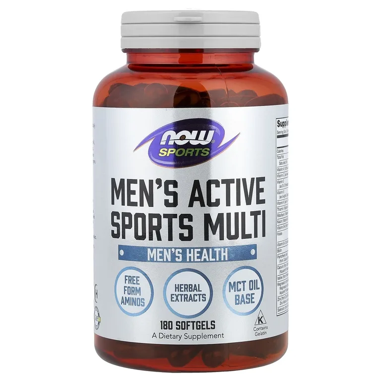 NOW Foods, Спорт, комплекс витаминов для мужчин, 180 капсул
