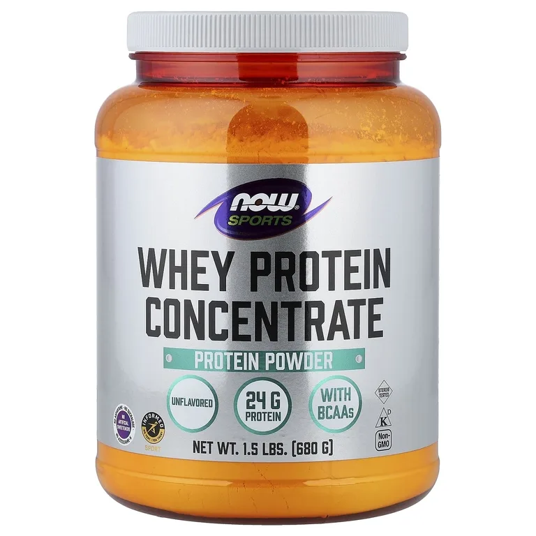 NOW Foods, Спорт, концентрат сывороточного протеина, без добавок, 680 г (1,5 фунта)