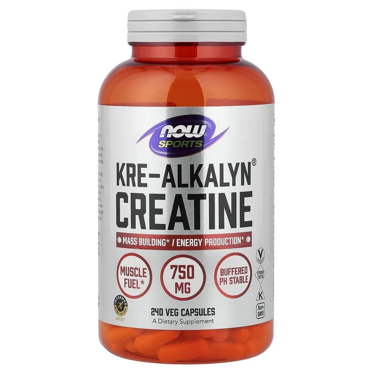 NOW Foods, Спорт, креатин, 240 растительных капсул (0,75 г в 1 капсуле)
