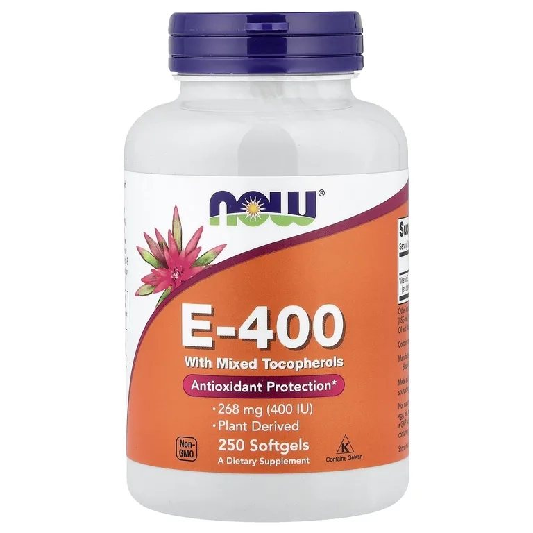 NOW Foods, витамин E-400 со смешанными токоферолами, 268 мг (400 МЕ), 250 капсул