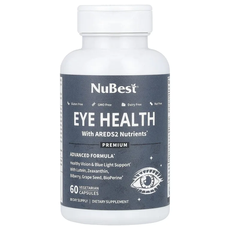 NuBest, Здоровье глаз с AREDS2 Nutrients, 60 вегетарианских капсул