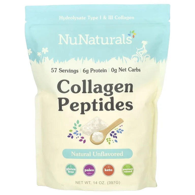 NuNaturals, Пептиды коллагена, 397 г (14 унций)