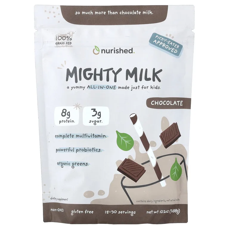 Nurished, Mighty Milk, со вкусом шоколада, для детей, 288 г (10,2 унции)