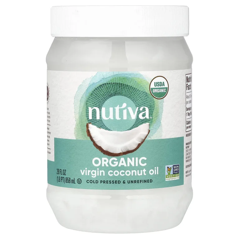 Nutiva, органическое кокосовое масло первого отжима, 858 мл (29 жидк. унций)