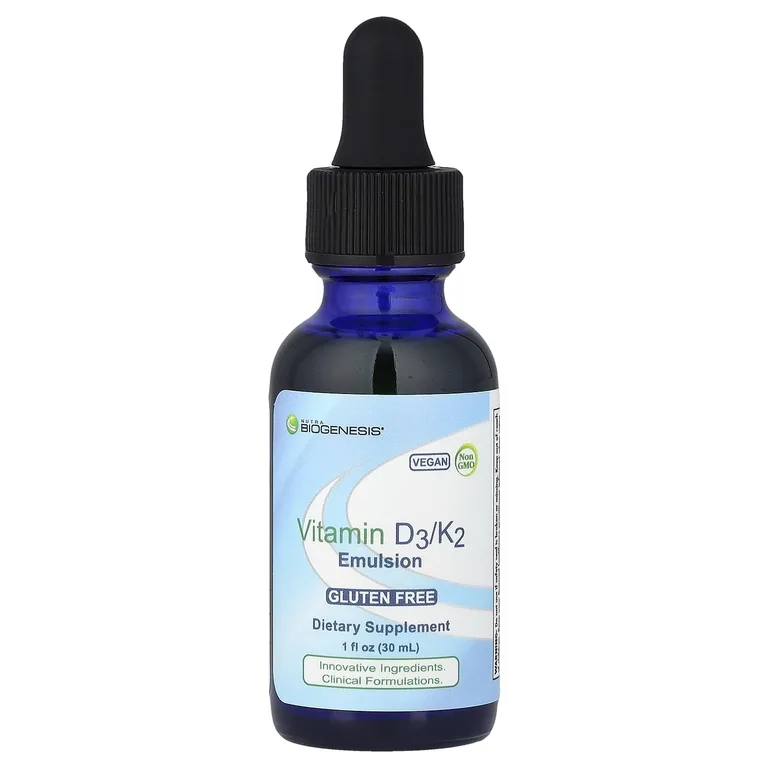 Nutra BioGenesis, эмульсия витаминов D3 и K2, 30 мл (1 жидк. унция)