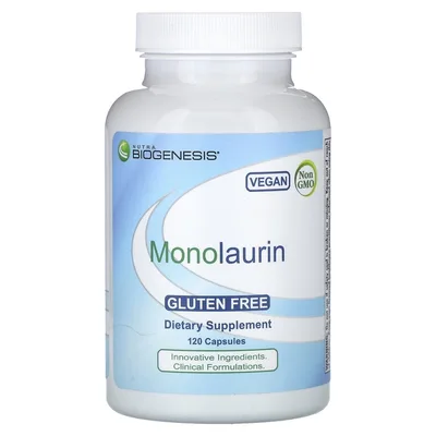 Nutra BioGenesis, монолаурин, 120 капсул (500 мг в 1 капсуле)