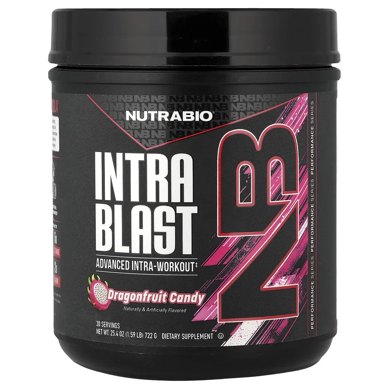 NutraBio, Intra Blast, усовершенствованная добавка во время тренировки, со вкусом питахайи, 722 г (1,59 фунта)