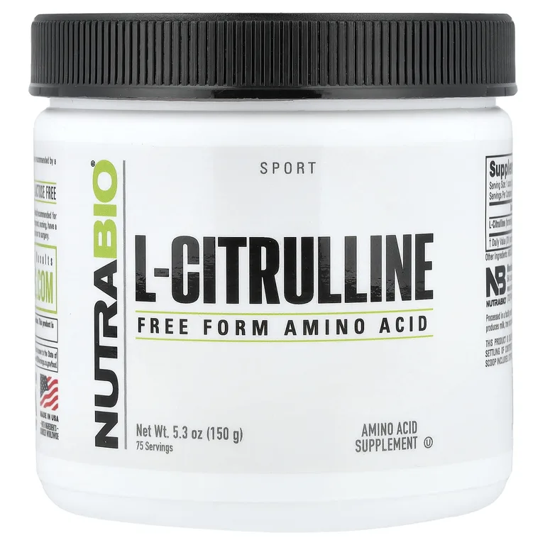 NutraBio, L-цитруллин, аминокислота в свободной форме, 150 г (5,3 унции)