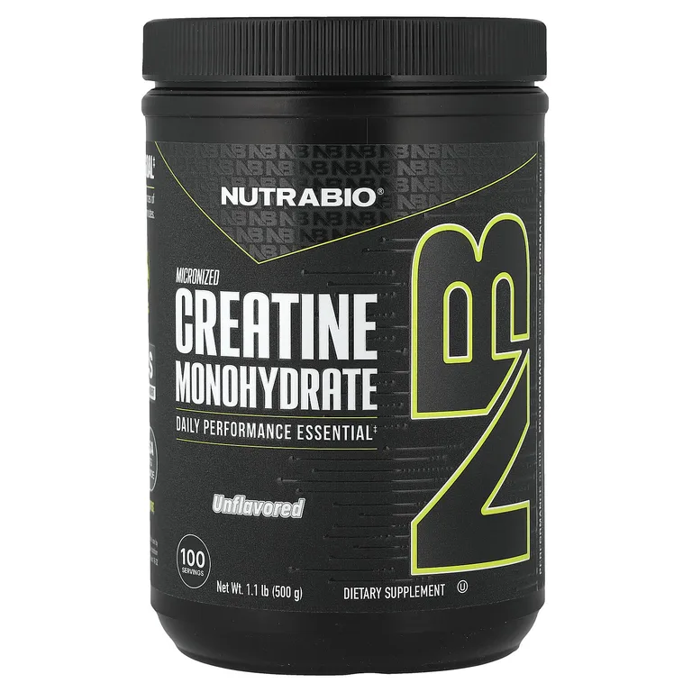 NutraBio, микронизированный моногидрат креатина, 500 г (1,1 фунта)