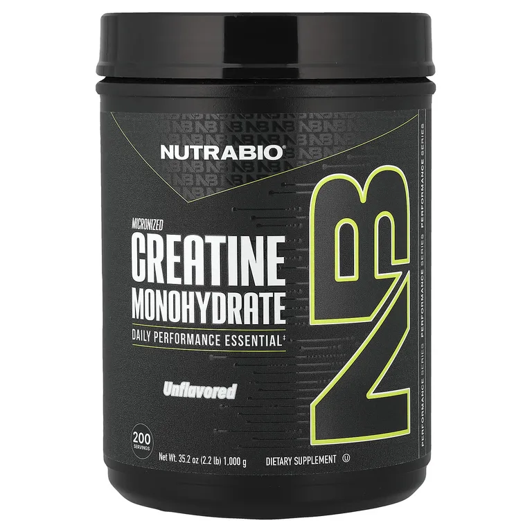 NutraBio, Микронизированный моногидрат креатина, без добавок, 2,2 фунта (1000 г)