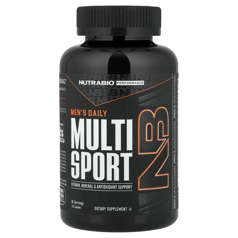 NutraBio, мультивитаминная добавка для мужчин, ведущих активный образ жизни, 120 капсул
