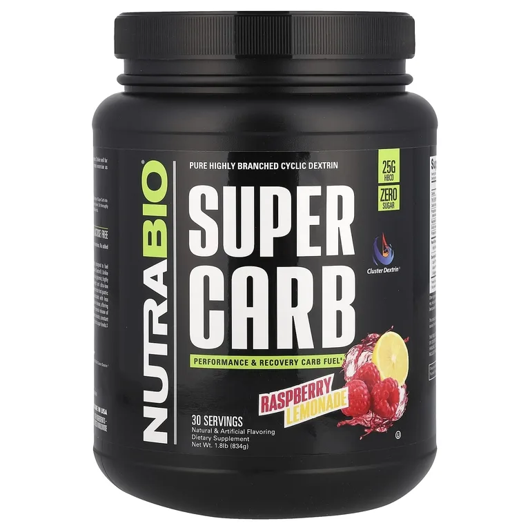 NutraBio, циклический декстрин, со вкусом малинового лимонада, 834 г (1,8 фунта)