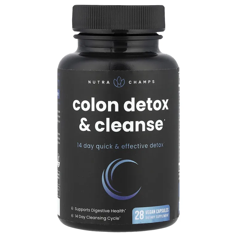 NutraChamps, Colon Detox & Cleanse, 28 веганских капсул