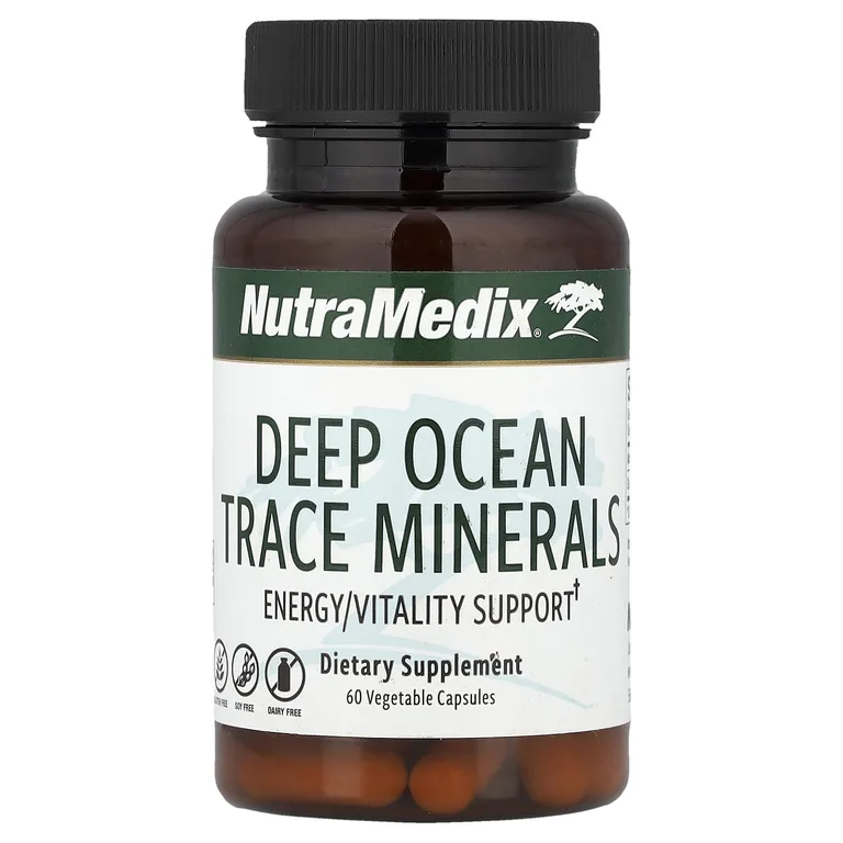 NutraMedix, Deep Ocean Trace Minerals, поддержка энергии / жизнеспособности, 60 растительных капсул (500 мг на капсулу)