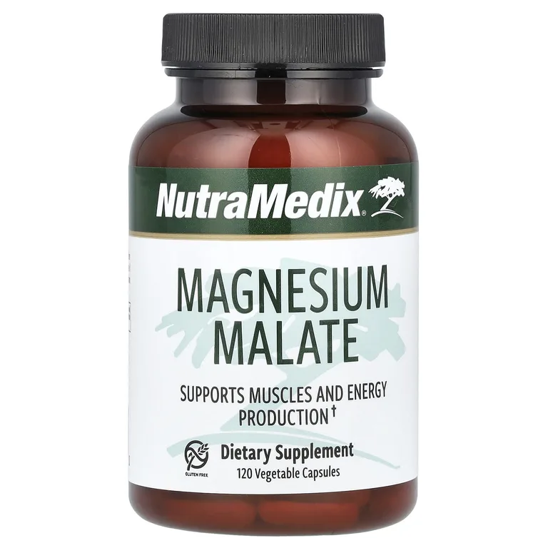 NutraMedix, малат магния, 120 растительных капсул (100 мг в 1 капсуле)