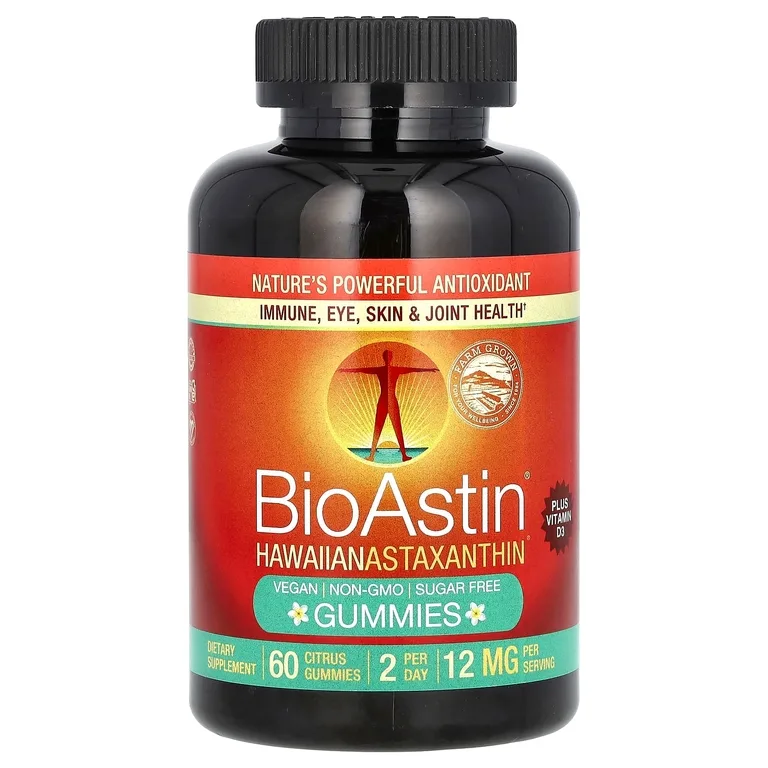Nutrex Hawaii, BioAstin®, гавайский астаксантин в жевательных таблетках, с цитрусовым вкусом, 60 жевательных таблеток