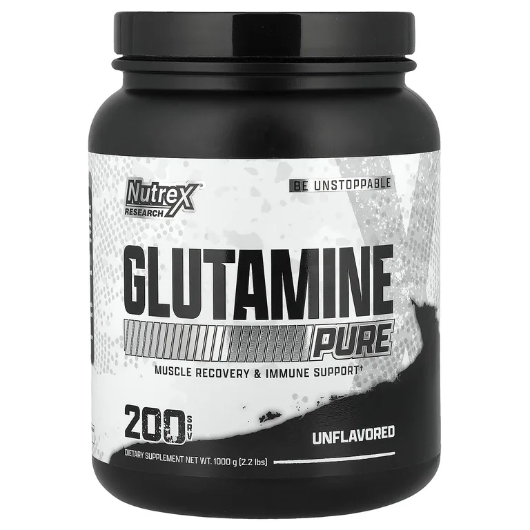 Nutrex Research, чистый глутамин, без вкусовых добавок, 1000 г (2,2 фунта)