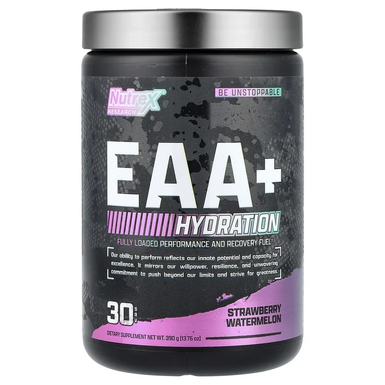 Nutrex Research, EAA+ Hydration, клубника и арбуз, 390 г (13,76 унции)