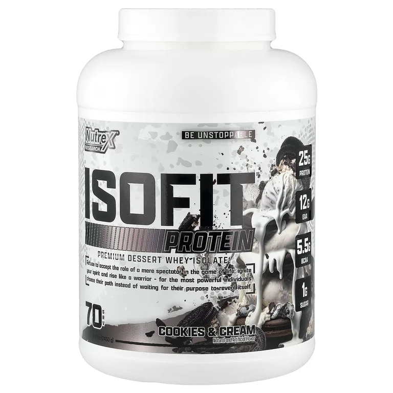 Nutrex Research, IsoFit®, протеин, печенье и сливки, 2450 г (5 фунтов)
