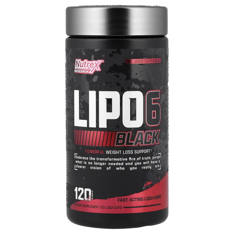 Nutrex Research, LIPO 6 Black, добавка для снижения веса, 120 капсул