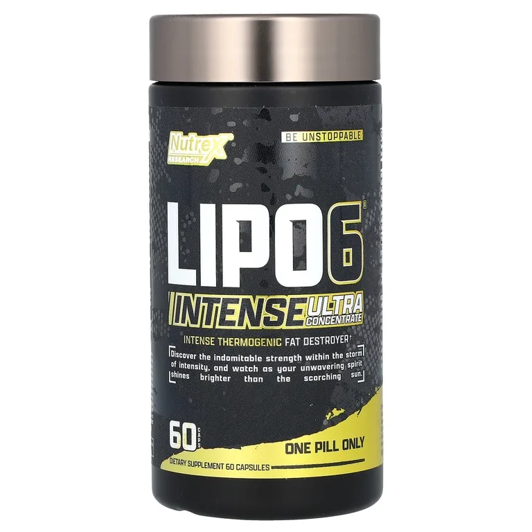 Nutrex Research, LIPO-6 Black Intense, ультраконцентрат, 60 черных капсул